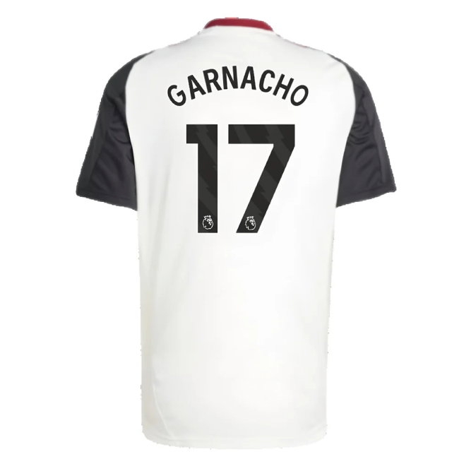 2024-2025 Man Utd Training Jersey (Off White) (Garnacho 17) | Soccer Jersey