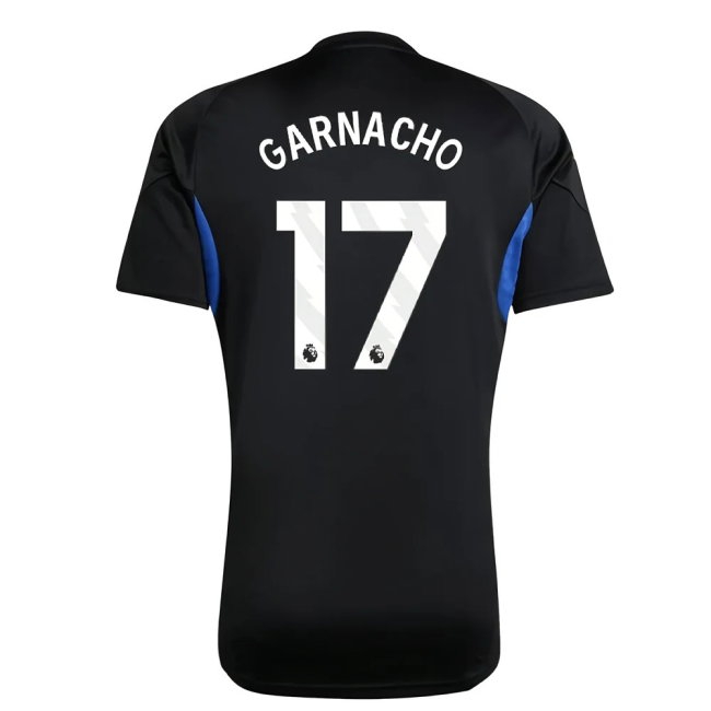 2025-2026 Man Utd EU Training Jersey (Black) (Garnacho 17) | Soccer Jersey