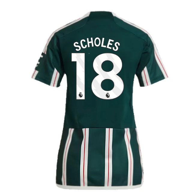 2023-2024 Man Utd Away Shirt (Ladies) (Scholes 18) | Soccer Jersey