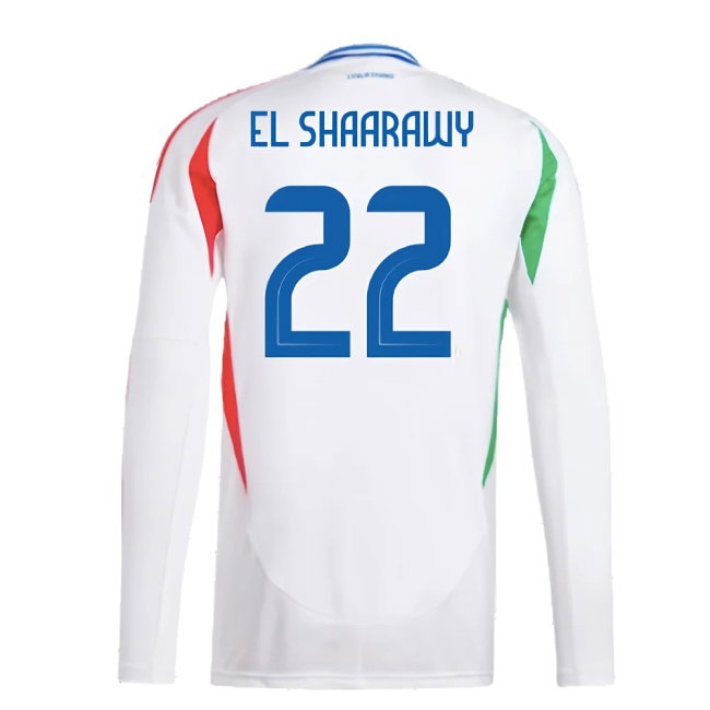 2024-2025 Italy Long Sleeve Away Shirt (EL SHAARAWY 22) | Soccer Jersey