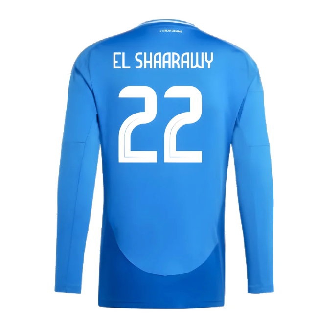 2024-2025 Italy Long Sleeve Home Shirt (EL SHAARAWY 22) | Soccer Jersey