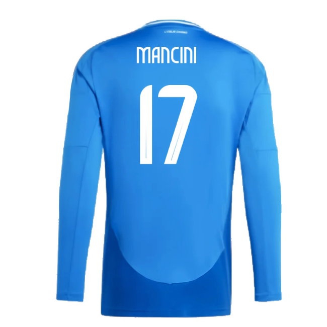 2024-2025 Italy Long Sleeve Home Shirt (MANCINI 17) | Soccer Jersey
