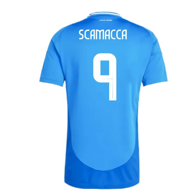 2024-2025 Italy Home Shirt (SCAMACCA 9) | Soccer Jersey