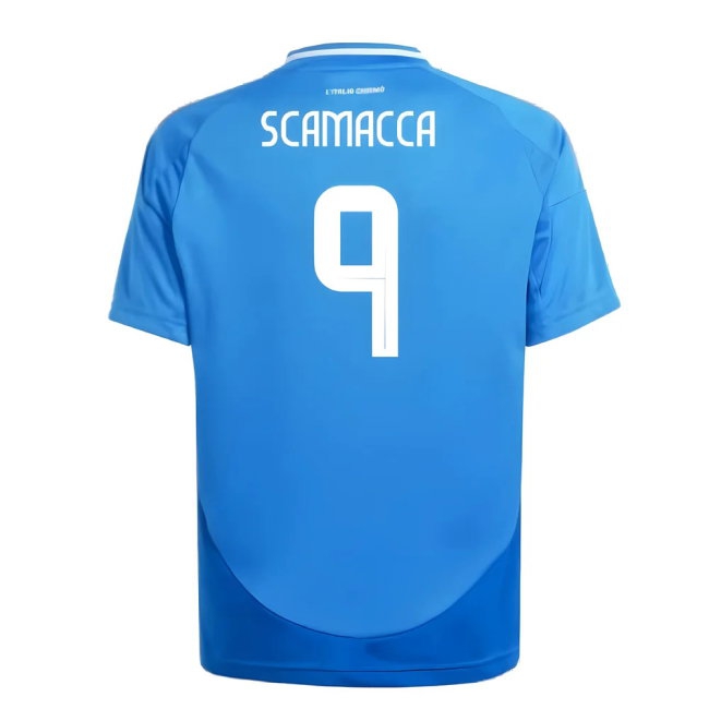 2024-2025 Italy Home Shirt (Kids) (SCAMACCA 9) | Soccer Jersey