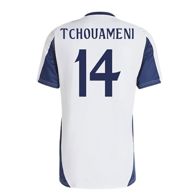 2024-2025 Real Madrid Training Shirt (White) (Tchouameni 14) | Soccer Jersey
