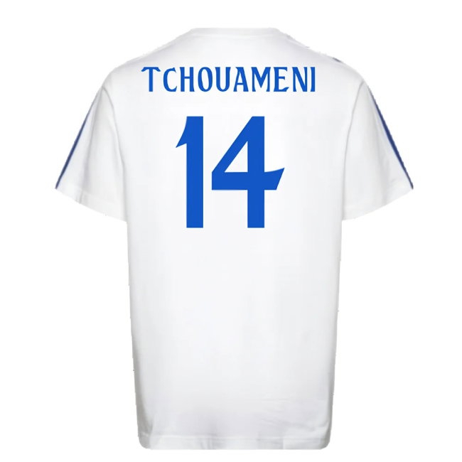 2024-2025 Real Madrid DNA Tee (White) (Tchouameni 14) | Soccer Jersey