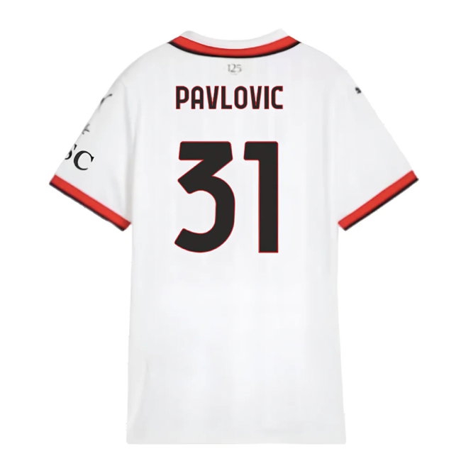 2024-2025 AC Milan Away Shirt (Womens) (Pavlovic 31) | Soccer Jersey