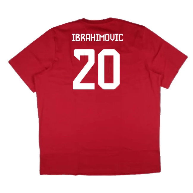 2024-2025 Bayern Munich DNA Graphic Tee (Red) (Ibrahimovic 20) | Soccer Jersey