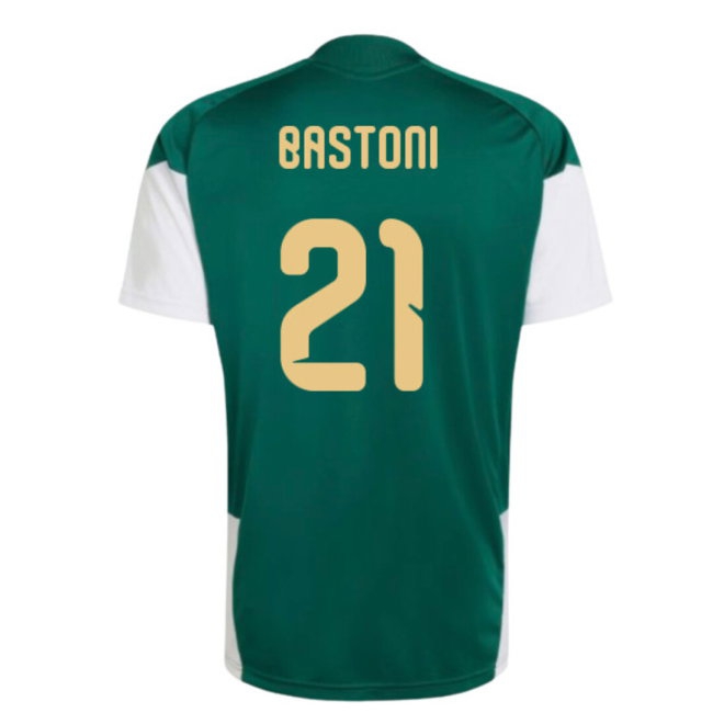 2026-2027 Italy Training Jersey (Green) (Bastoni 21) | Soccer Jersey