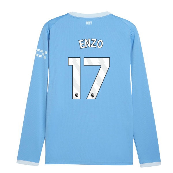 2026-2027 Man City Home Long Sleeve Shirt (Enzo 17) | Soccer Jersey