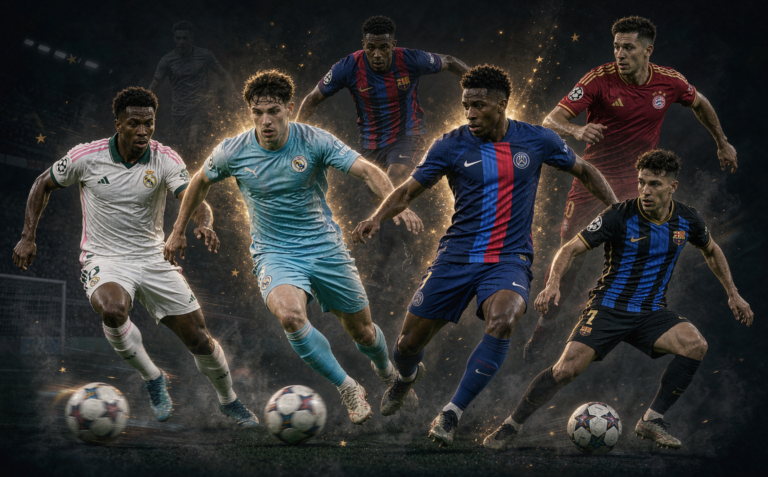 2026-27 Champions League stars in their new jerseys