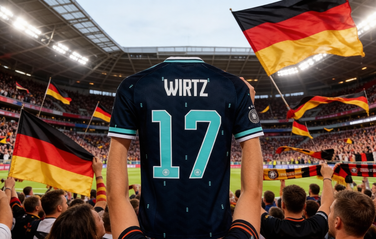 Germany away Wirtz jersey with fans