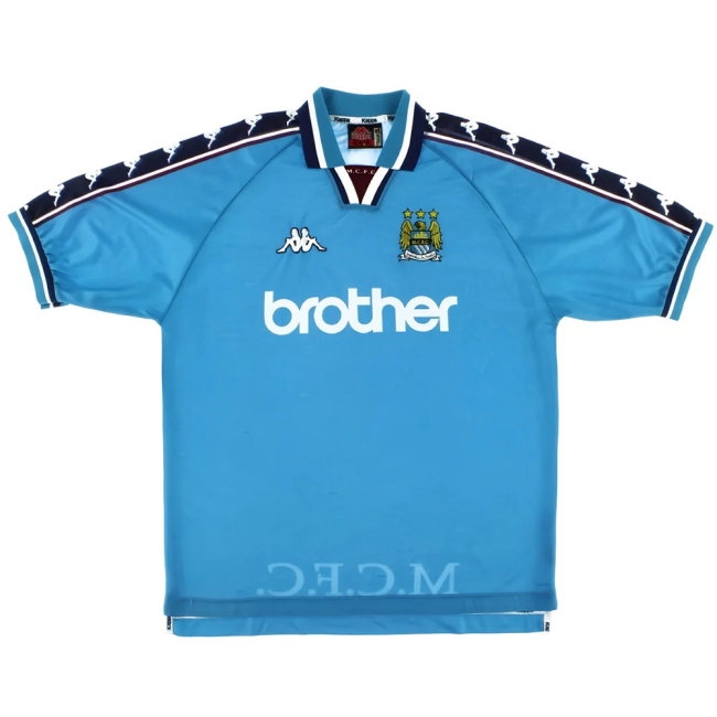 Manchester City 1997-99 Home Shirt (XL) (Excellent) (SILVA 21) | Soccer Jersey