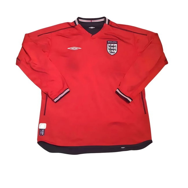 England 2002-04 Away Shirt LS (L) (Excellent) (A. Cole 3) | Soccer Jersey