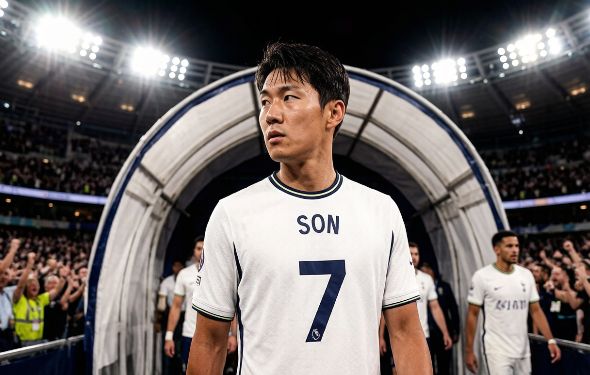 Son Heung-min celebrating a Premier League goal at Tottenham