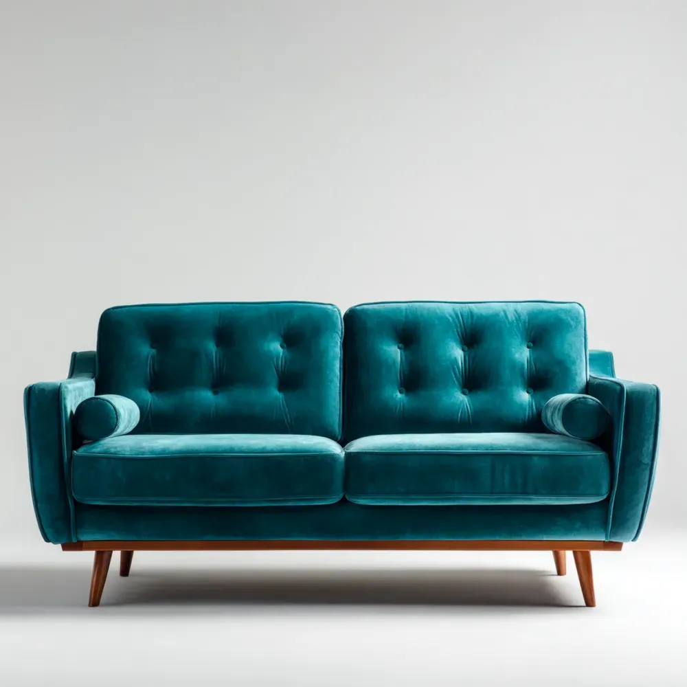 Sofá de terciopelo 140x80x85 cm Azul - Diseño moderno