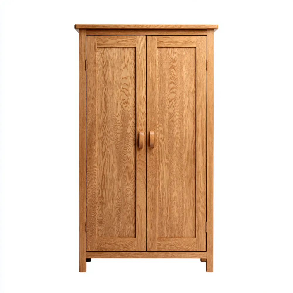 Armario de Madera de Roble 180x90x50 cm - 2 Puertas - Diseño Clásico