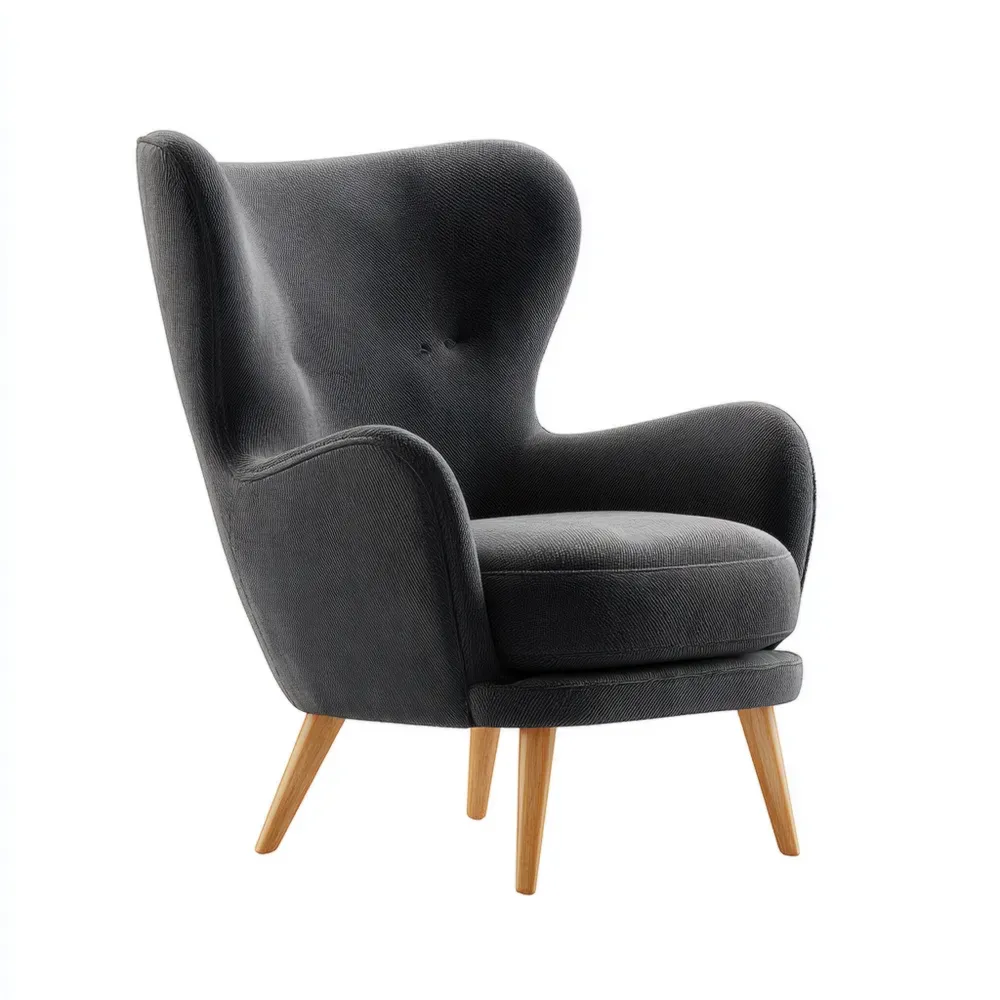 Sillón de Tela 75x85x100 cm Gris Oscuro - Diseño Contemporáneo