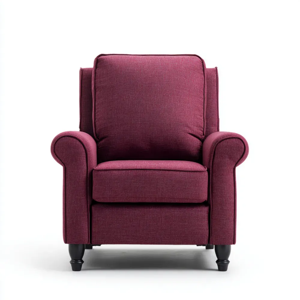 Sillón Tapizado en Tela 90x85x100 cm - Burdeos - Diseño Clásico