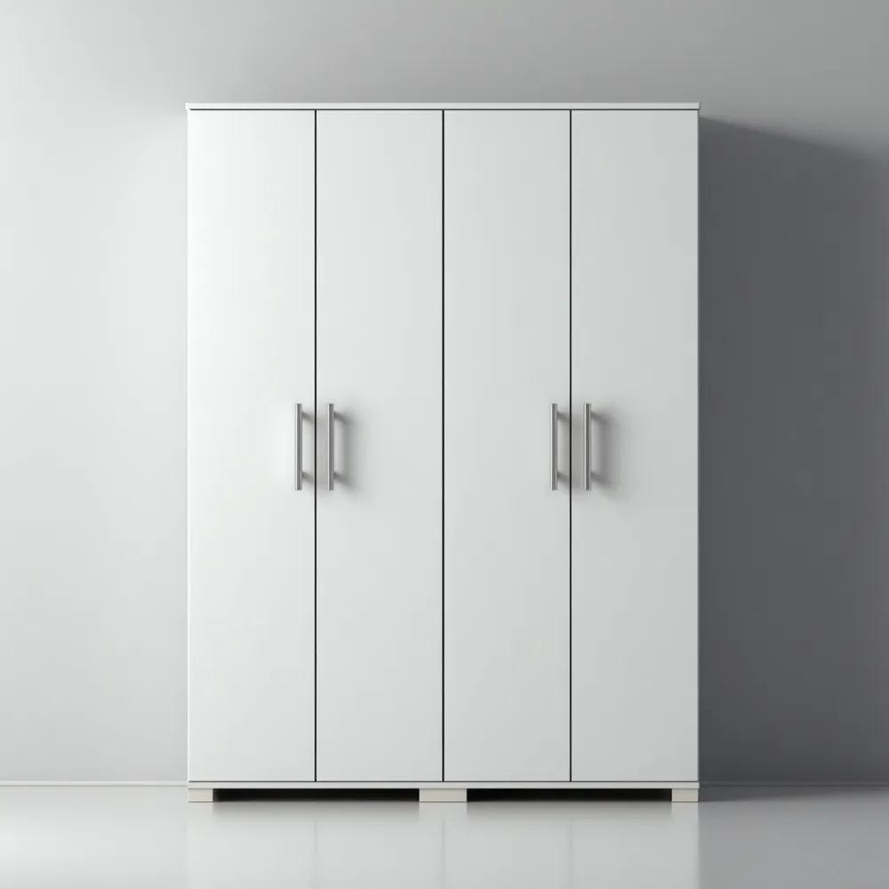 Armario de Madera 200x150x60 cm - Blanco - Diseño Moderno