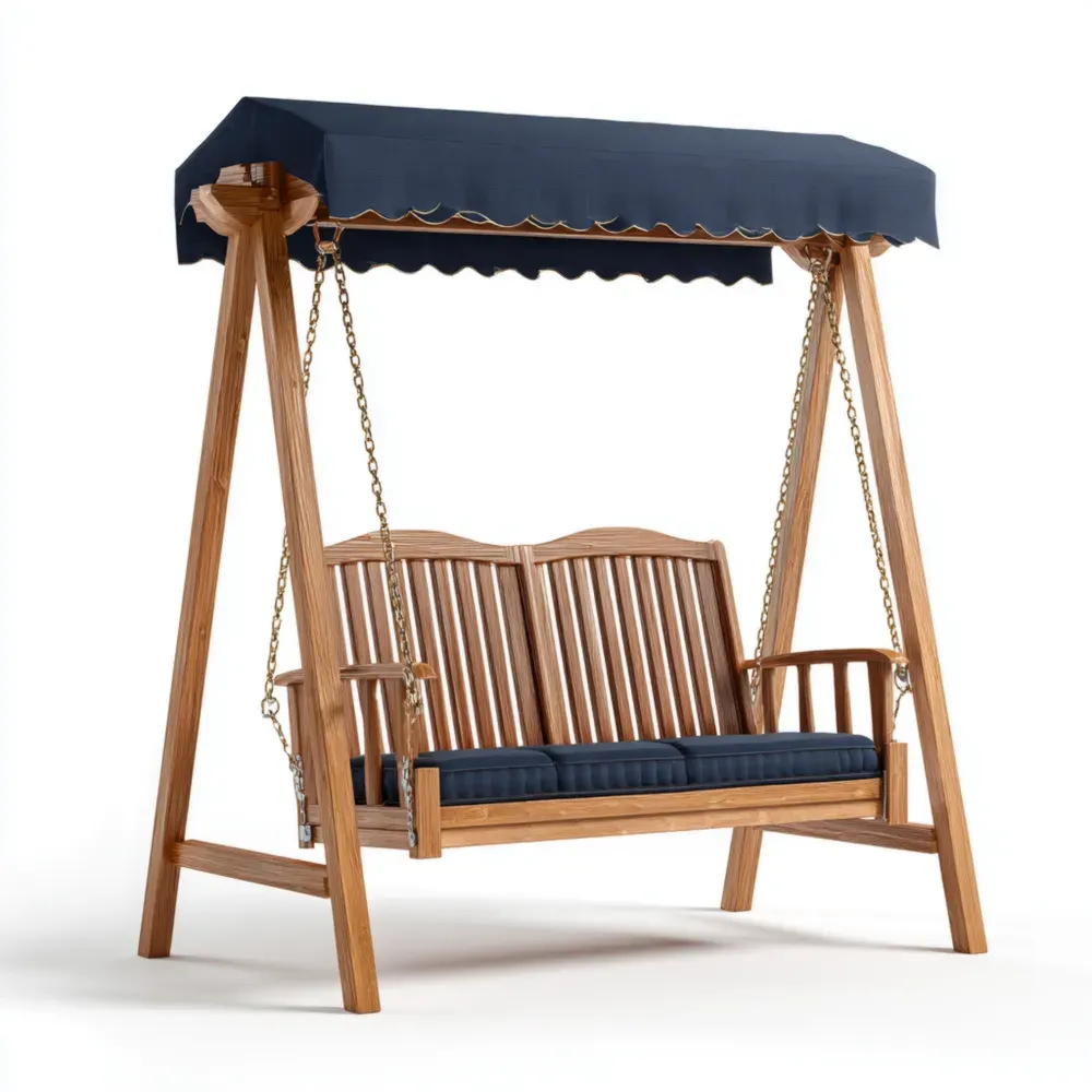 Columpio de Jardín de Madera 150x60x200 cm - Azul