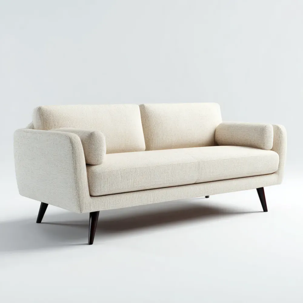 Sofá de dos plazas 180x85x75 cm – Blanco Marfil – Diseño Contemporáneo