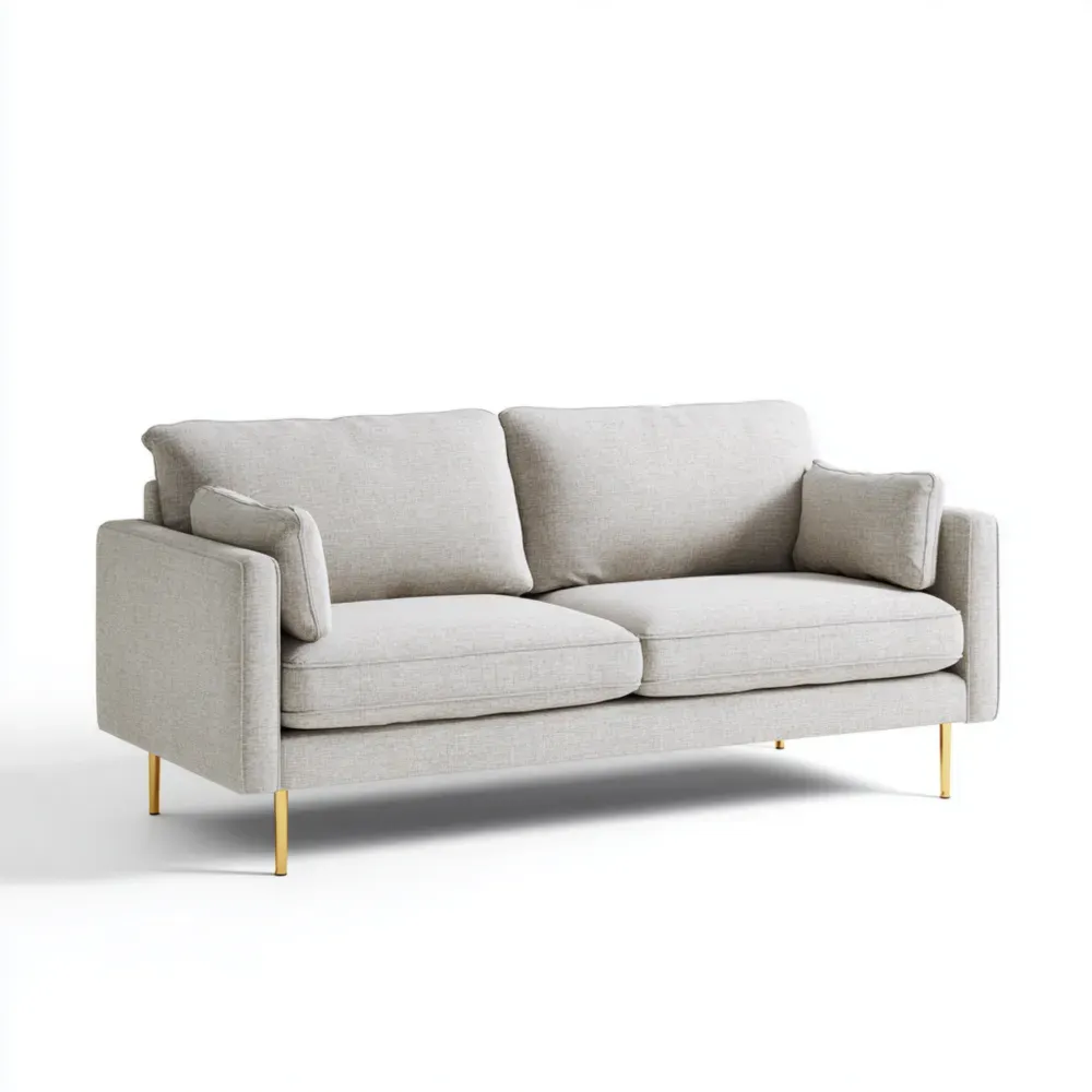 Sofá de tres plazas 200x90x80 cm - Estilo Moderno - Beige