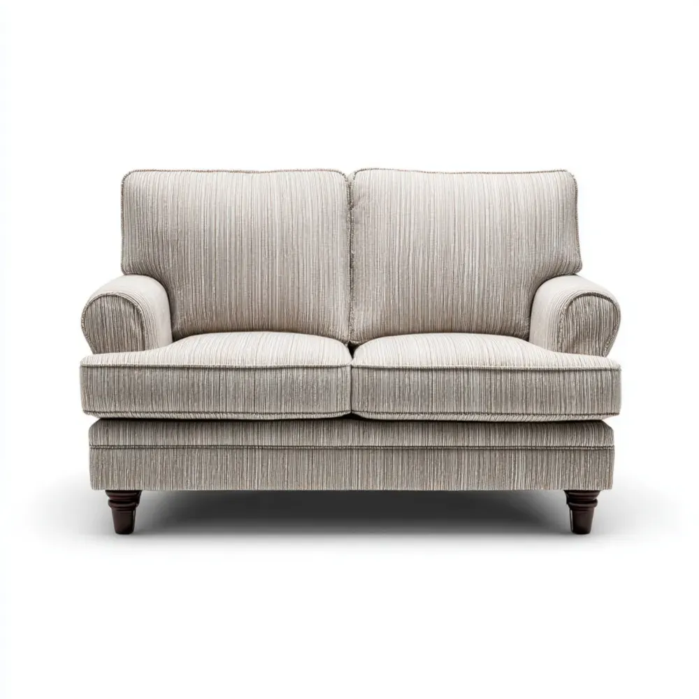 Sofá de dos plazas 150x85x90 cm - Tela Beige - Diseño Clásico