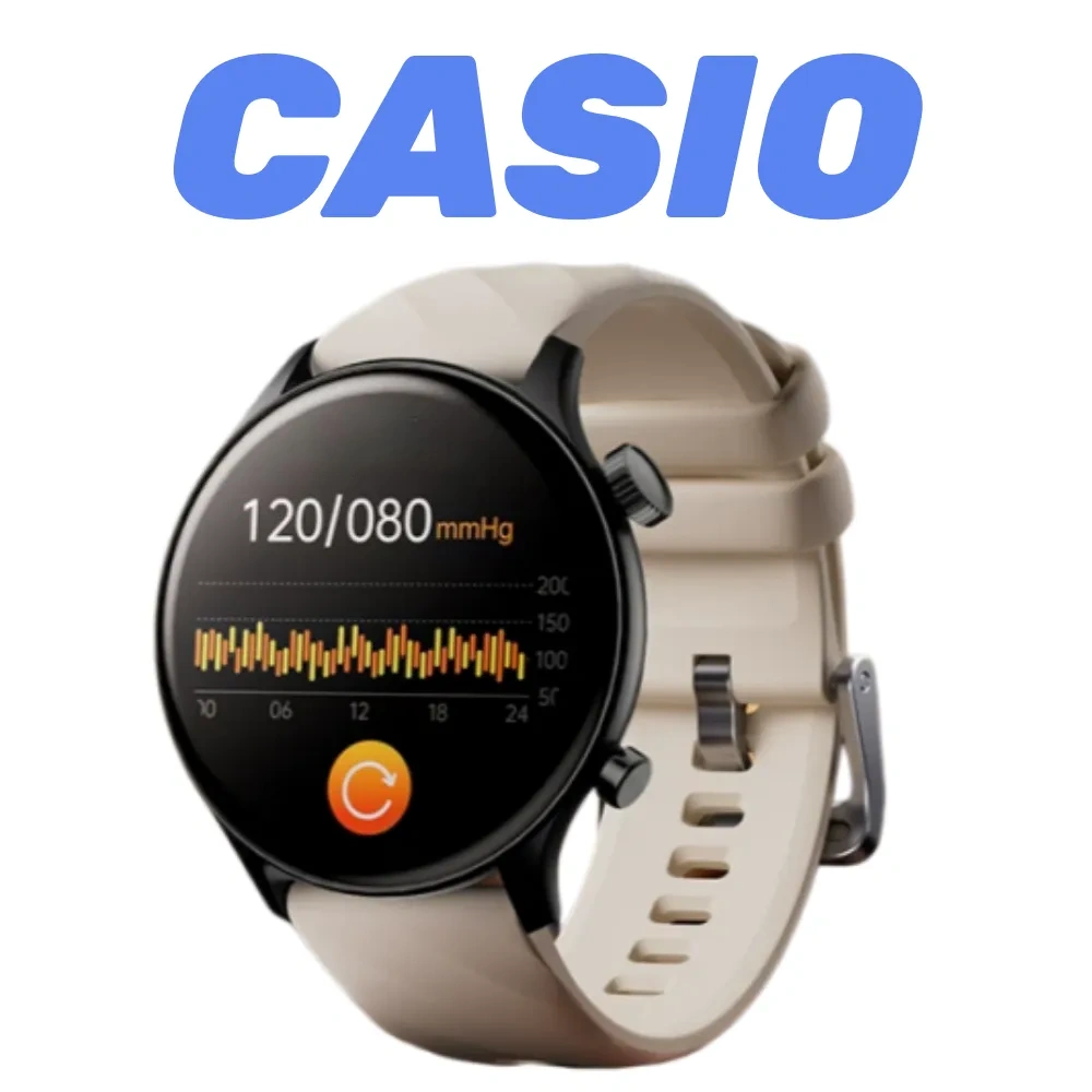 Pametna ura Casio AI za spremljanje zdravja ⌚️ Nova posodobitev za leto 2026! Inteligentno merjenje z uporabo EKG-ja + fotopletizmografije - spremljanje krvnega sladkorja, krvnega tlaka in ravni kisika v krvi z eno samo uro. 🏃
