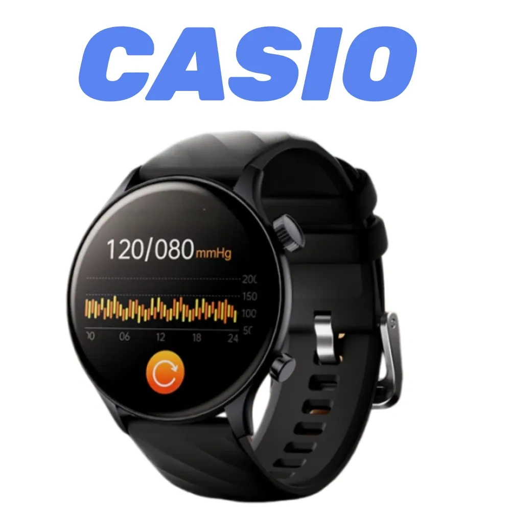 Pametna ura Casio AI za spremljanje zdravja ⌚️ Nova posodobitev za leto 2026! Inteligentno merjenje z uporabo EKG-ja + fotopletizmografije - spremljanje krvnega sladkorja, krvnega tlaka in ravni kisika v krvi z eno samo uro. 🏃