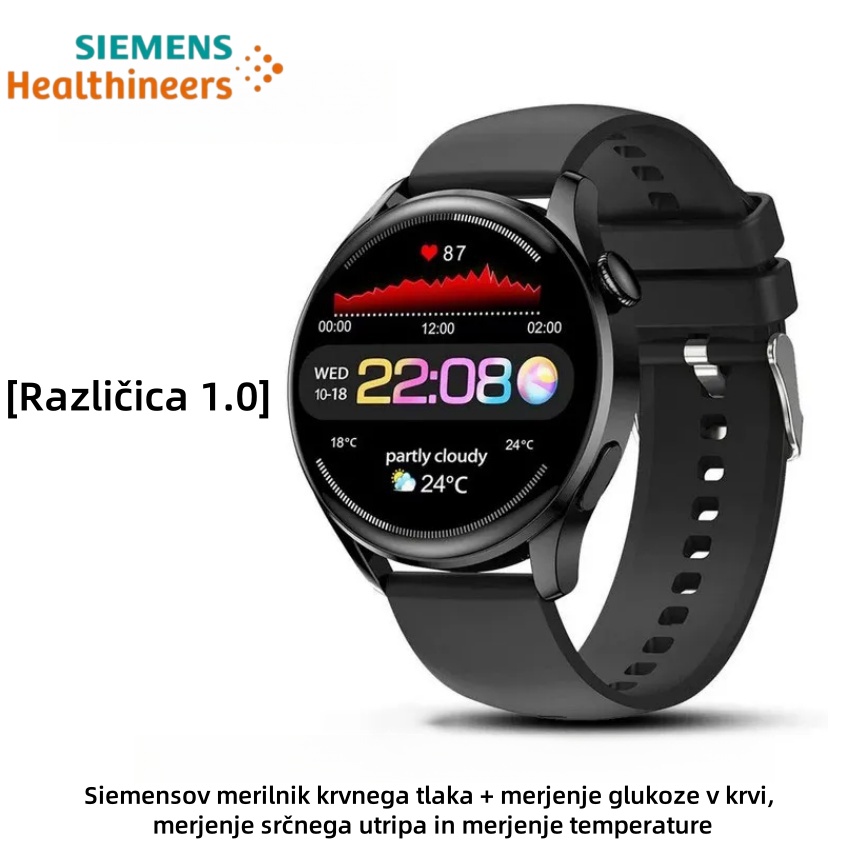 Siemensova ura za lasersko terapijo spremlja srčni utrip/krvni tlak/krvni sladkor