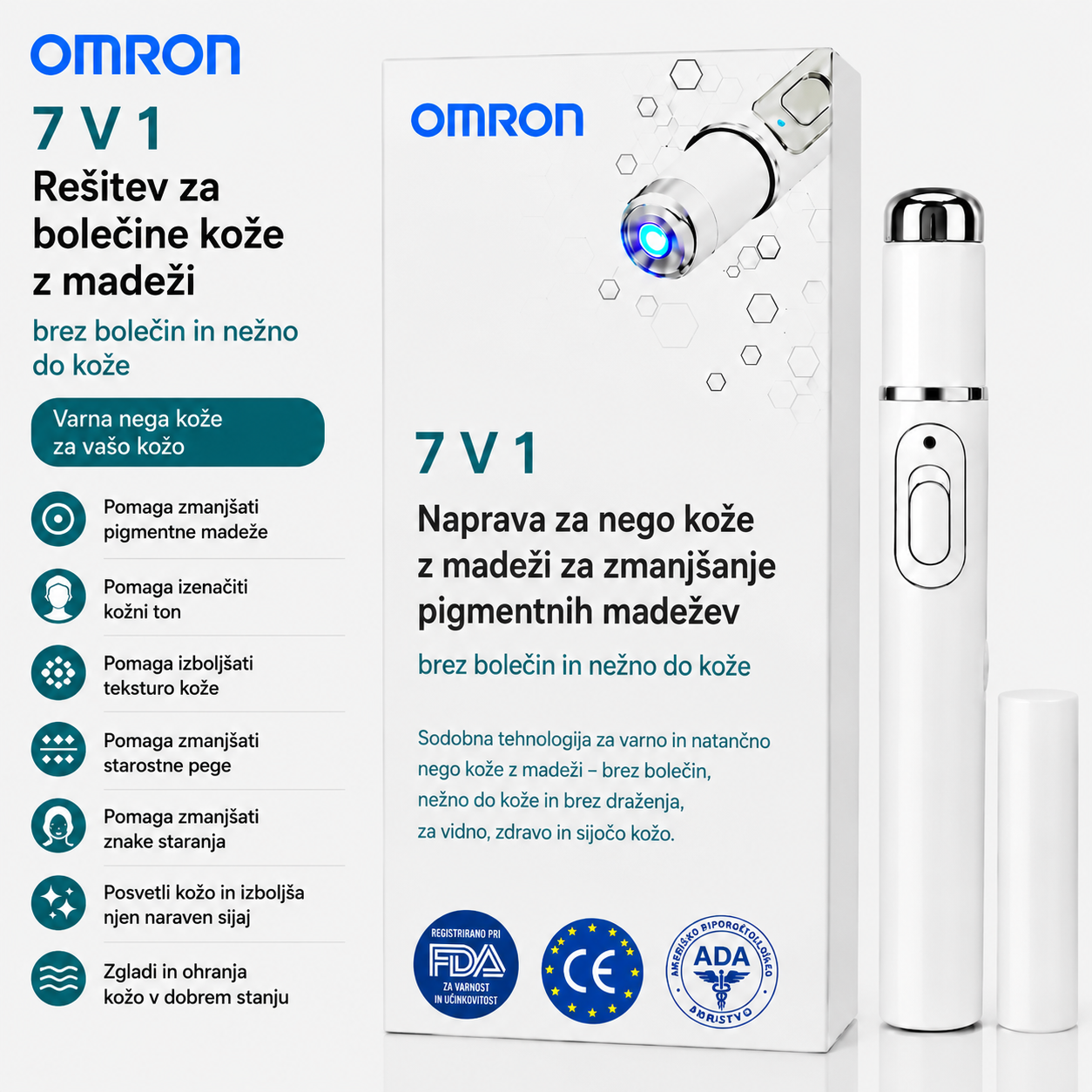 Omron™ večnamensko pero za odstranjevanje materinih znamenj za celo telo – najnovejši model iz leta 2026. Neboleča, neinvazivna rešitev za nego kože. Omogoča vam hitro odstranjevanje materinih znamenj iz udobja vašega doma, brez brazgotin. Izdelano v ZDA.