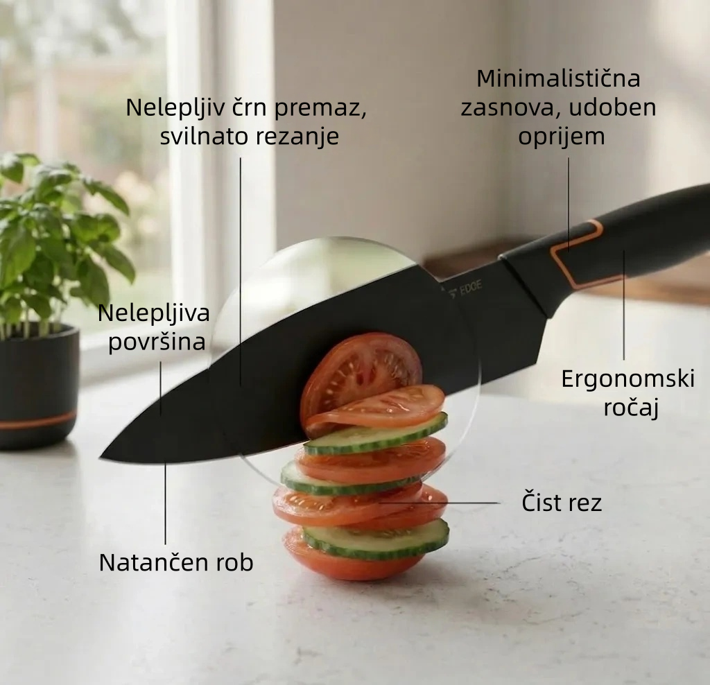 🍽️Omejena izdaja|  FISKARS® 5-DELNI KOMPLET NOŽEV V FISKARS EDGE BLOCKU, OSTRI KUHINJSKI NOŽ + KOMPLET ZA BRUSENJE