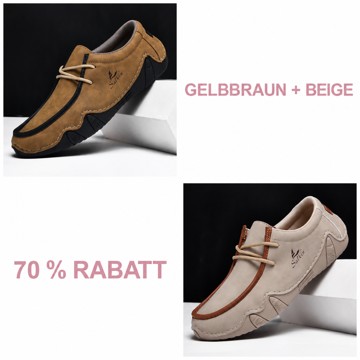 Gelbbraun + Beige | 70 % RABATT