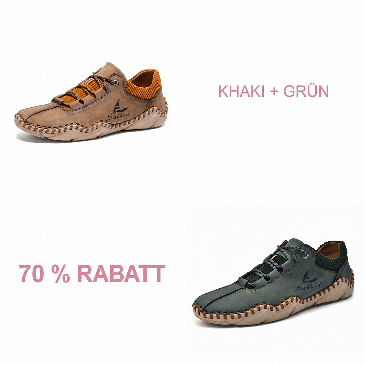 Khaki + Grün | 70 % RABATT