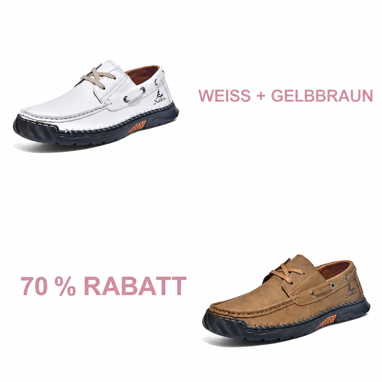 Weiß + Gelbbraun | 70 % RABATT
