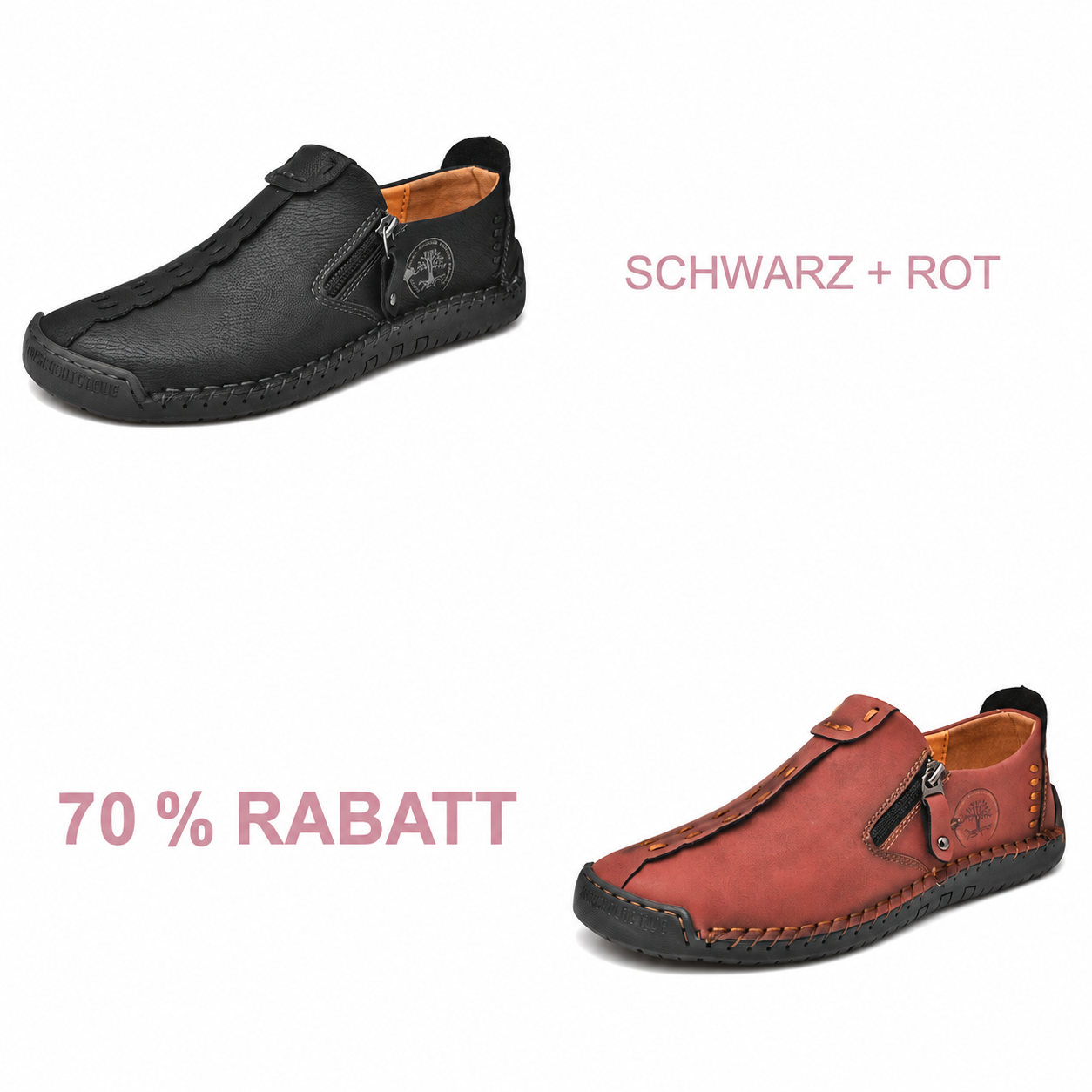 Schwarz + Rot | 70 % RABATT