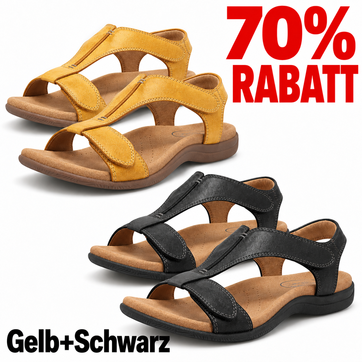 2 Paar Schuhe – Gelb+Schwarz