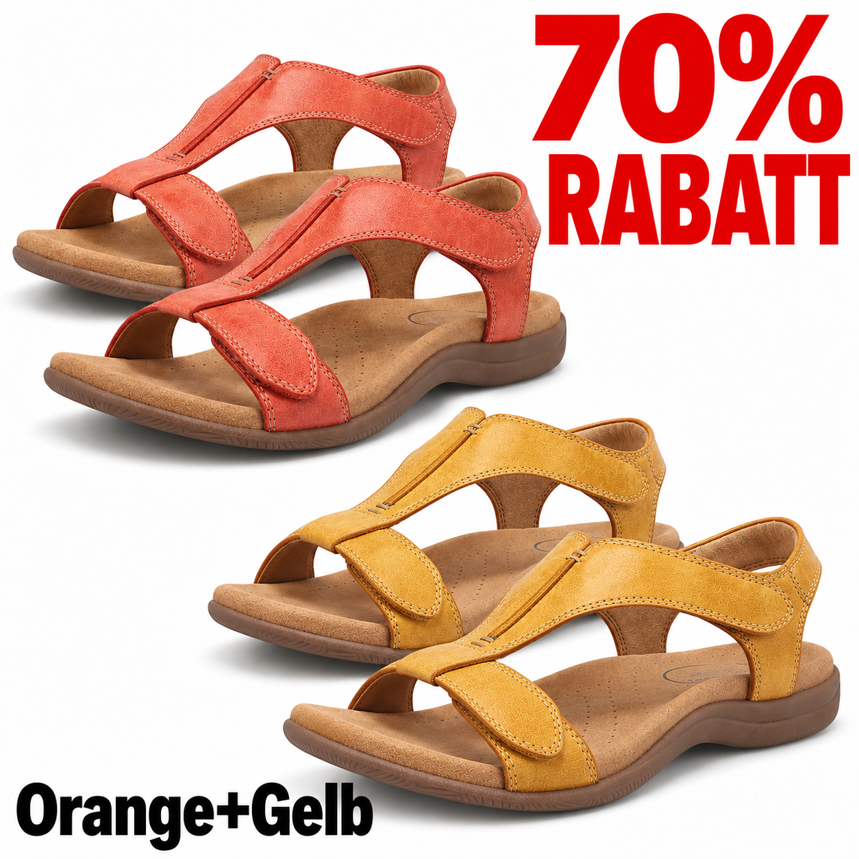 2 Paar Schuhe – Orange+Gelb