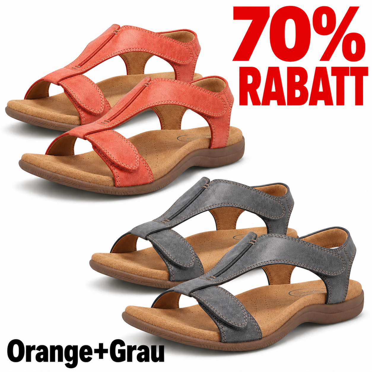 2 Paar Schuhe – Orange+Grau