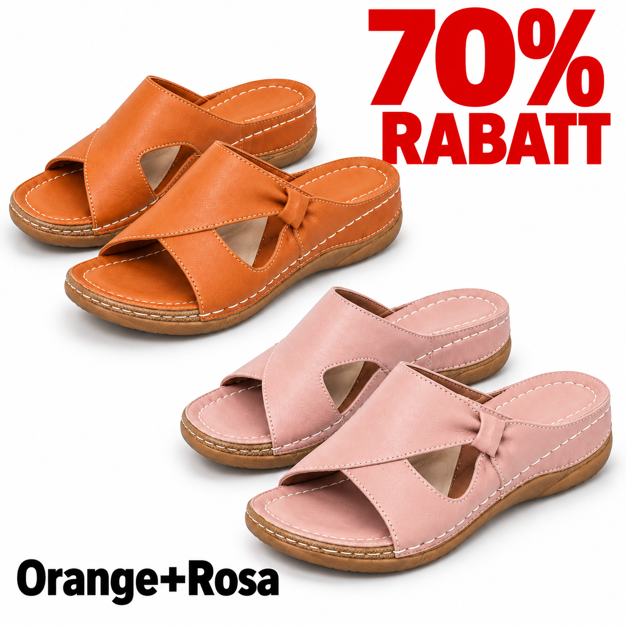 2 Paar Schuhe – Orange+Rosa