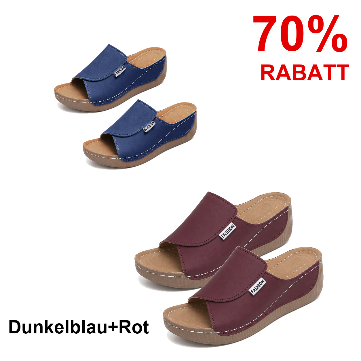 2 Paar Schuhe – Dunkelblau+Rot
