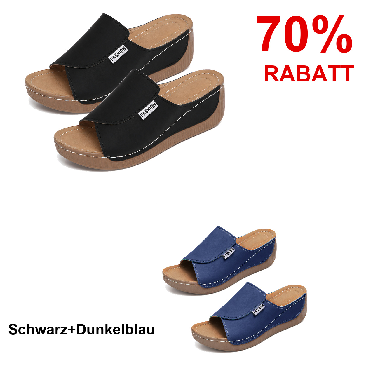 2 Paar Schuhe – Schwarz+Dunkelblau