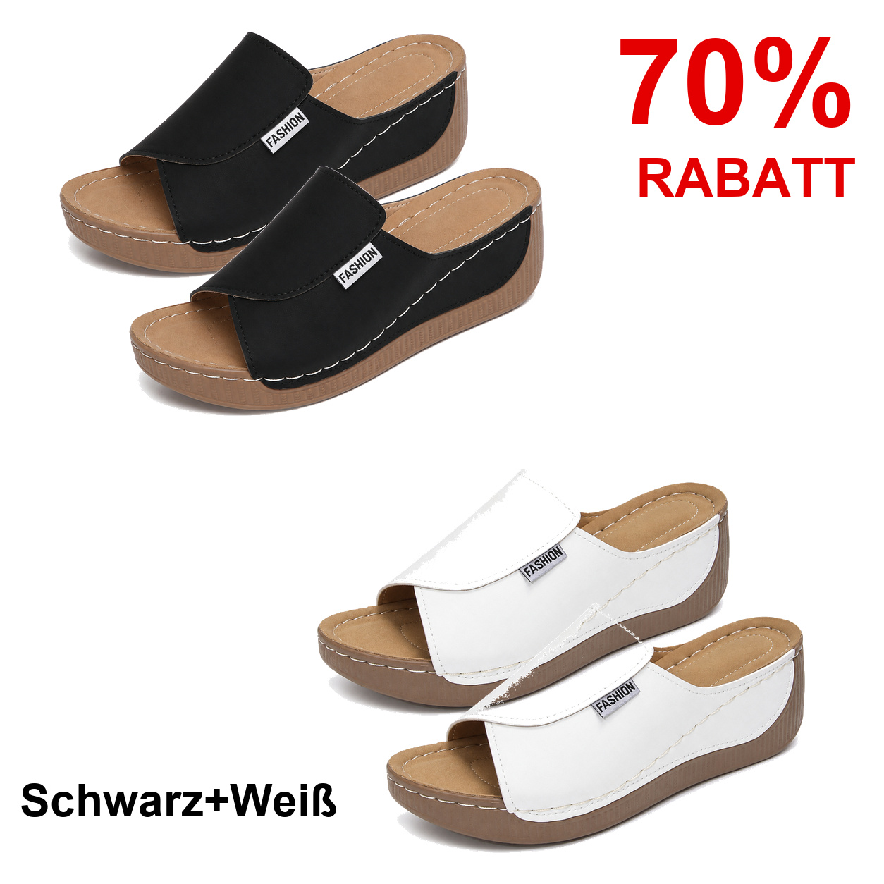 2 Paar Schuhe – Schwarz+Weiß
