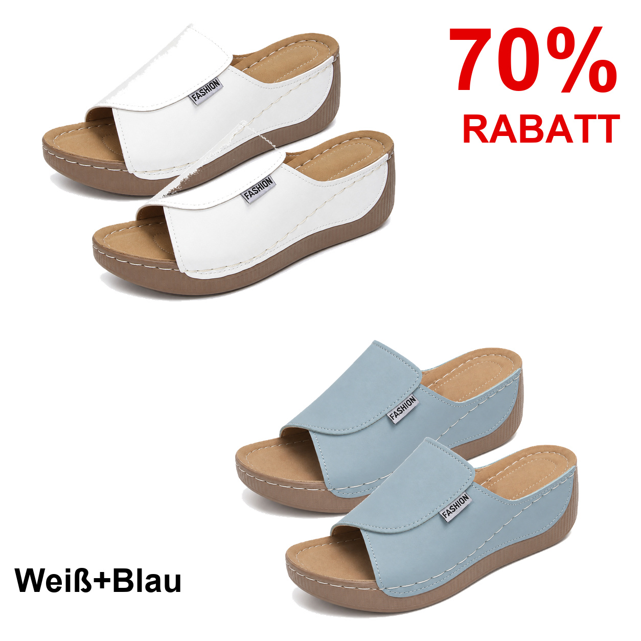 2 Paar Schuhe – Weiß+Blau
