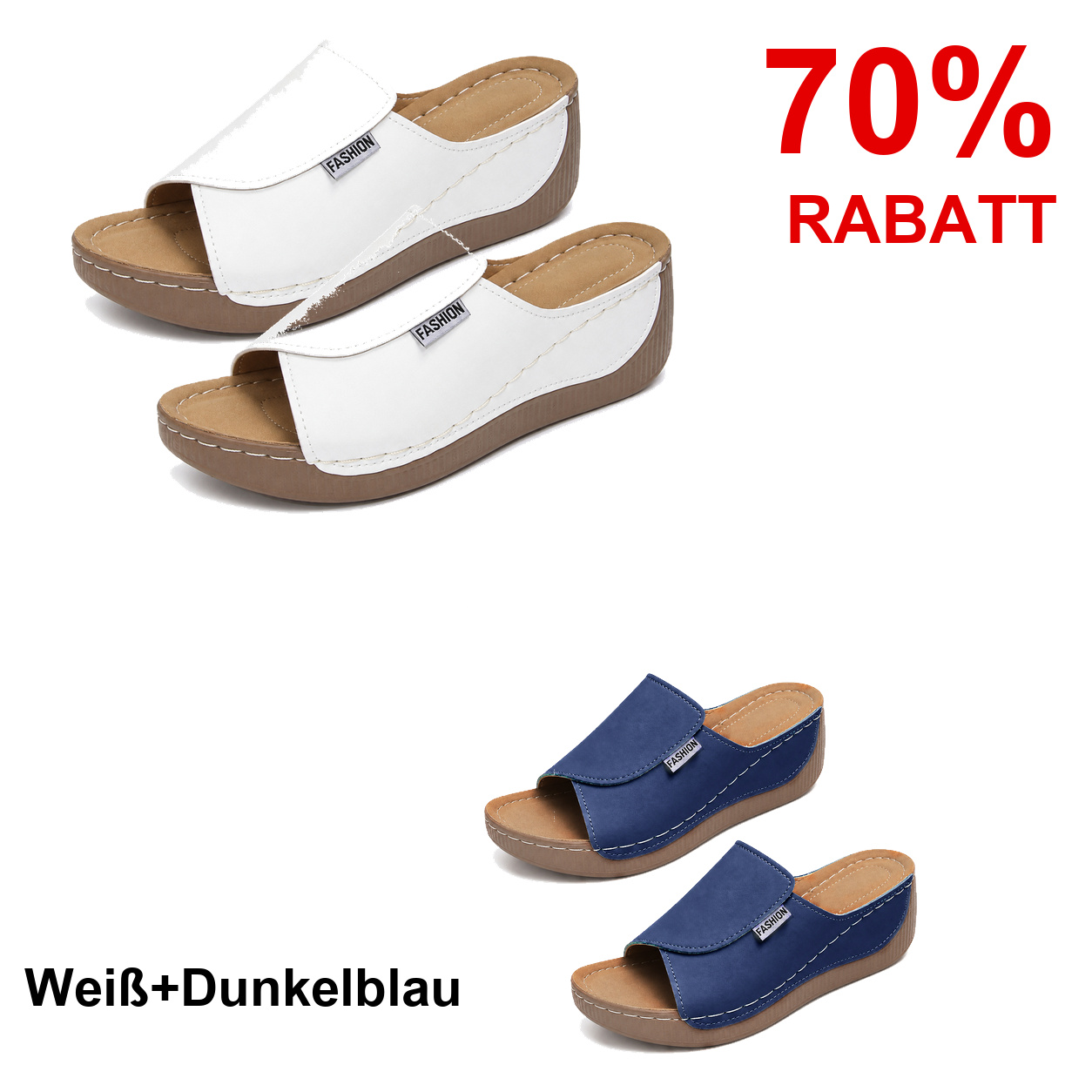 2 Paar Schuhe – Weiß+Dunkelblau