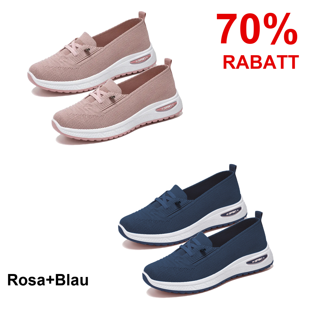 2 Paar Schuhe – Rosa+Blau