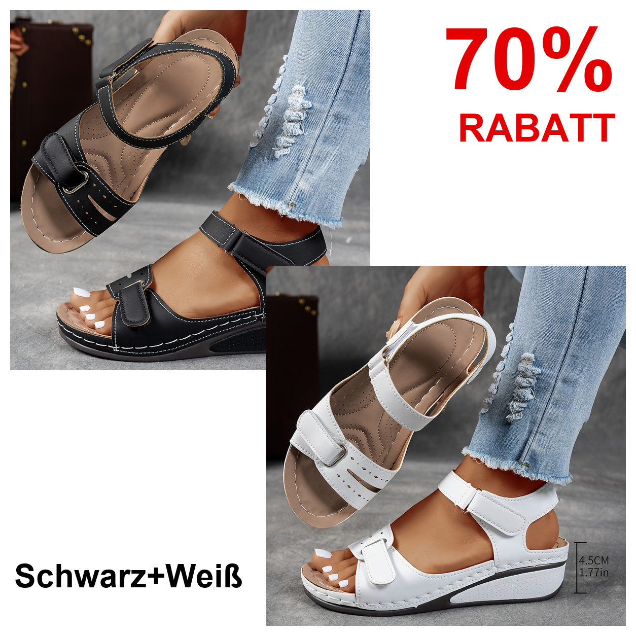 2 Paar Schuhe – Schwarz+Weiß