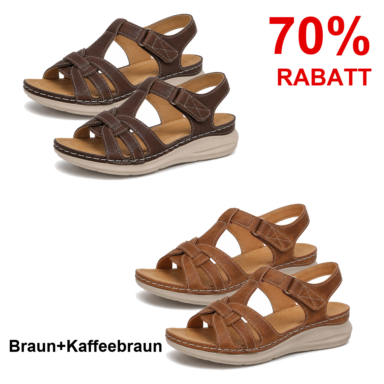 2 Paar Schuhe – Braun+Kaffeebraun