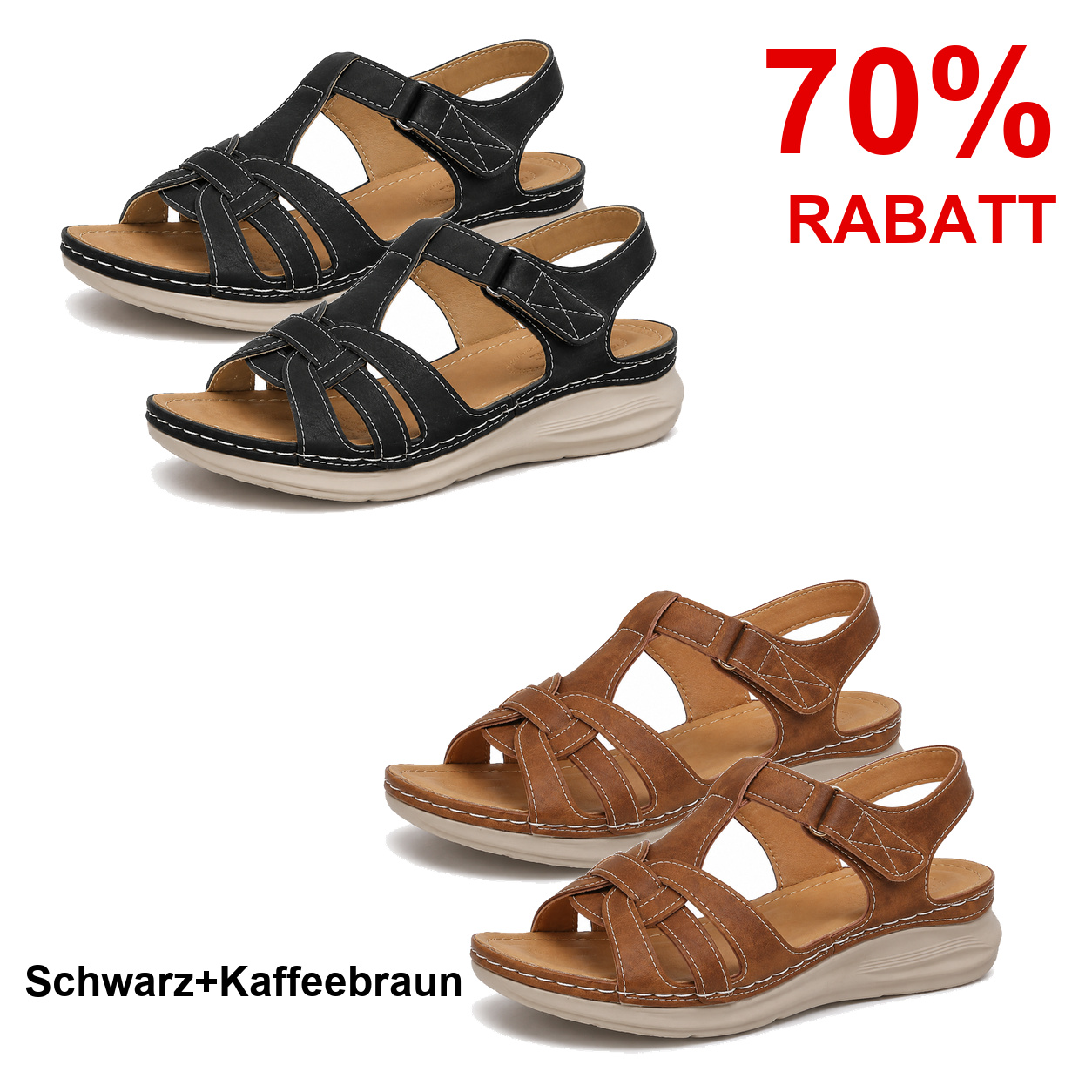 2 Paar Schuhe – Schwarz+Kaffeebraun